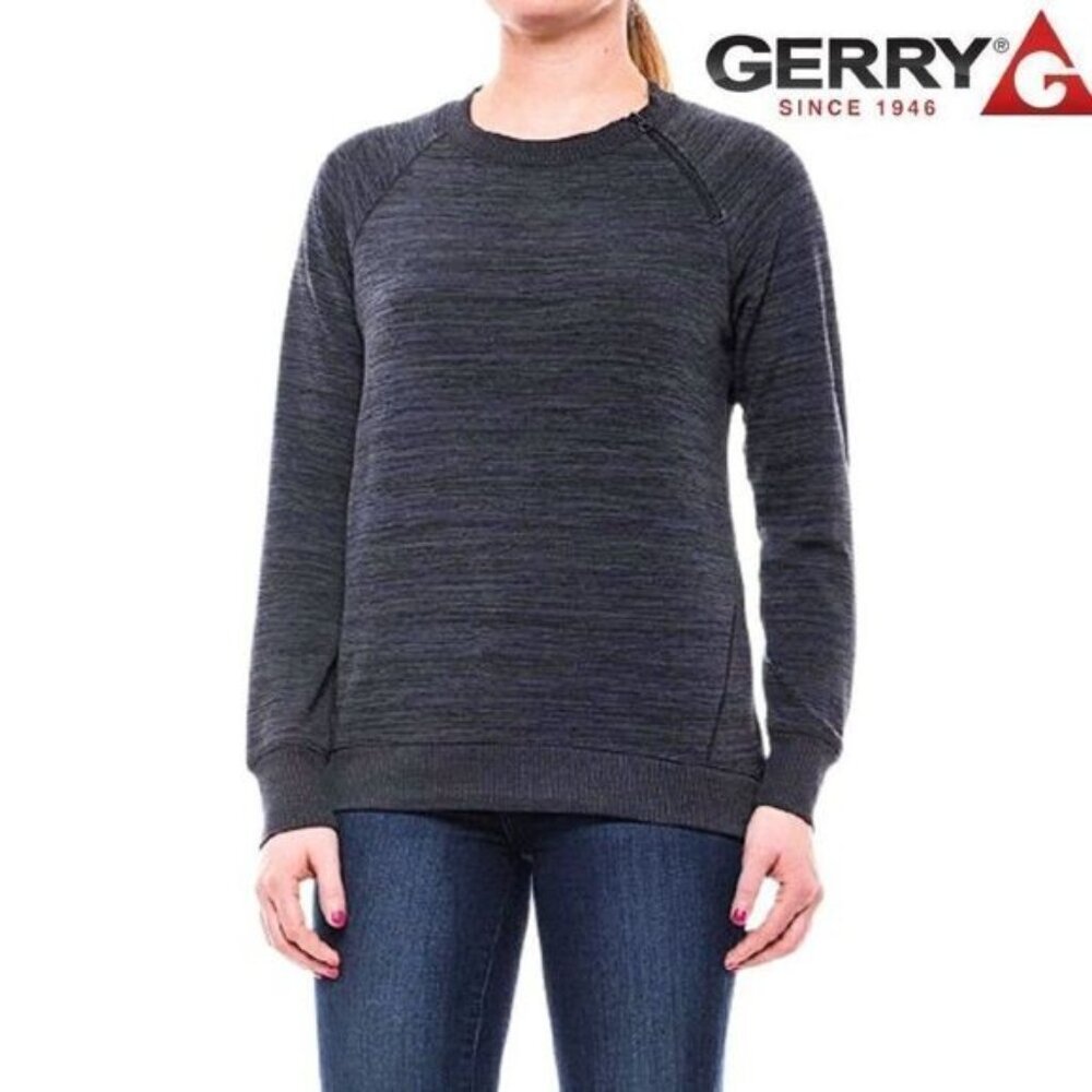 Gerry Journey Women's‎ Soft and Stretchy Jersey Knit Asymmetrical Zip Neck